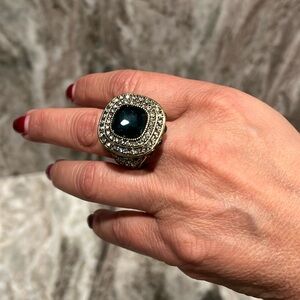 Heidi Daus beautiful ring from  HSN. Bea blue.